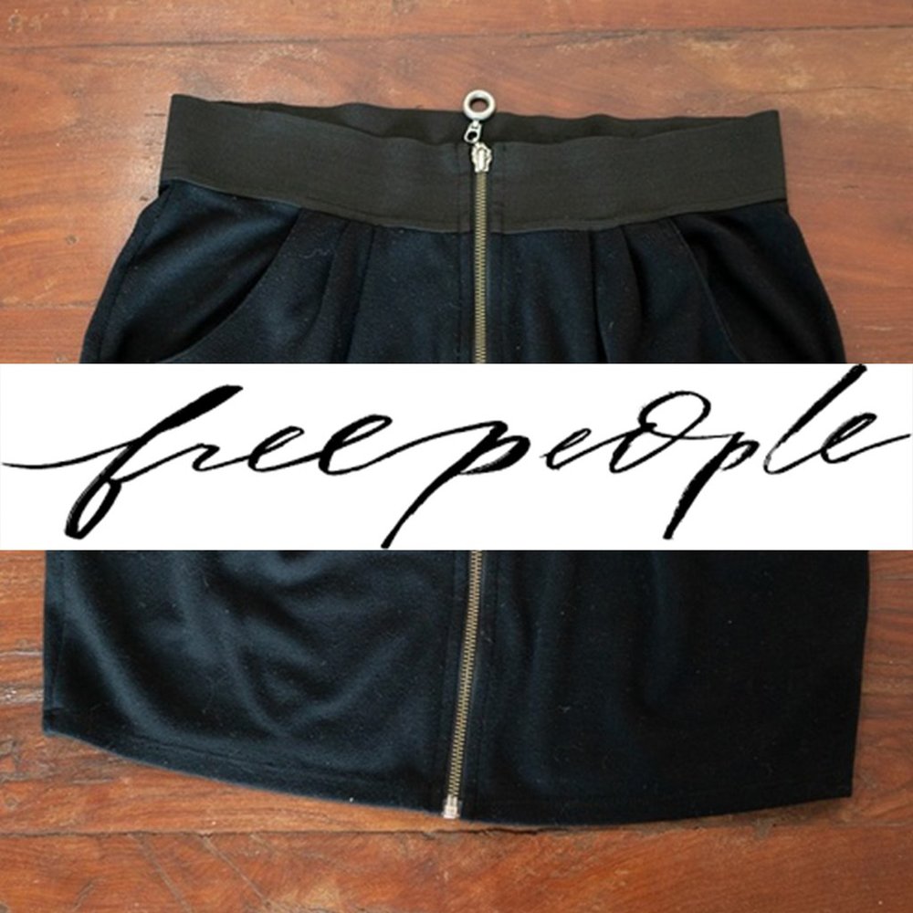 Free People Front Zip Skirt Size S